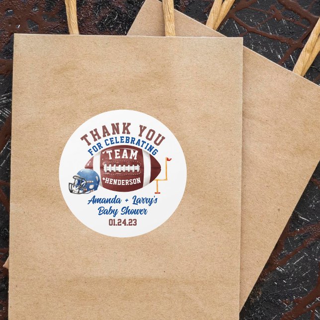 Fußball-Baby-Dusche Runder Aufkleber (Von Creator hochgeladen)