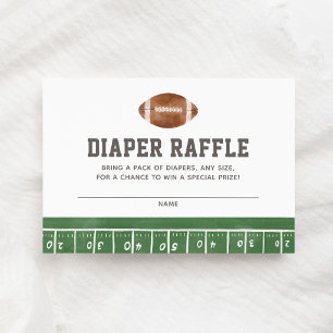 Fußball-Baby-Dusche Windeln Raffle Ticket Begleitkarte