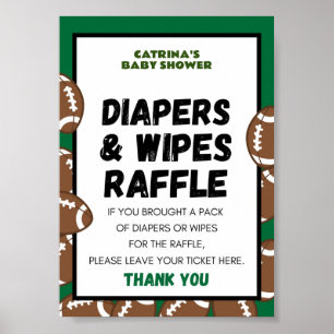 Fußball Baby Duschzeichen Poster