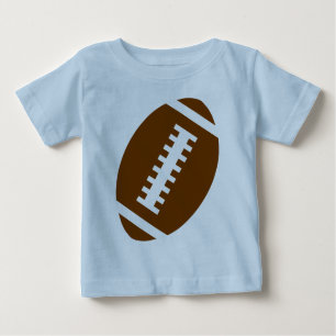 FUSSBALL-BABY hellblaue   vordere Fußball-Grafik Baby T-shirt