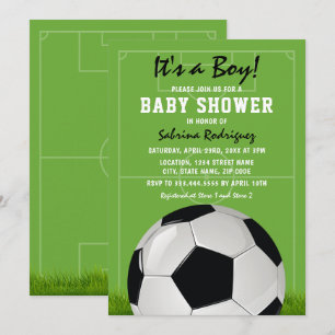 Fußball-Baby-Party   Es ist ein Junge Einladung