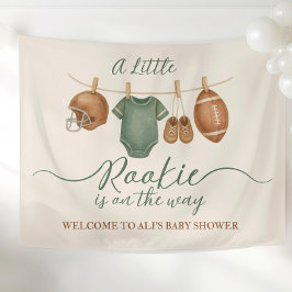 Fußball-Baby-Party-Hintergrund Little Rookie  Wandteppich