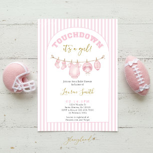 Fußball-Baby-Party Mädchen Einladung