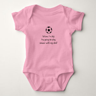 Fußball-Baby - rosa Baby Strampler