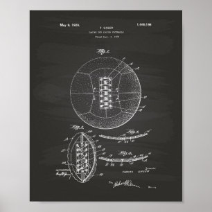 Fußball-Ball 1928 Patentart - Halbpension Poster