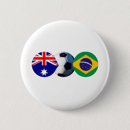 Fußball-Ball Australien & Brasilien Flag The MUSEU Button