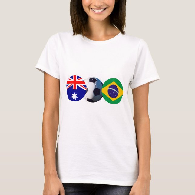 Fußball-Ball Australien & Brasilien Flag The MUSEU T-Shirt (Vorderseite)