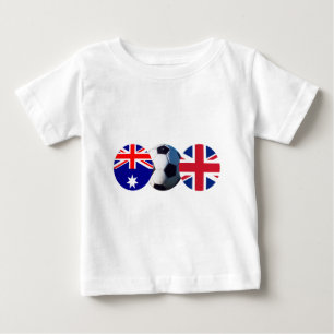 Fußball-Ball Australien & UK-Flagge The MUSEUM Zaz Baby T-shirt