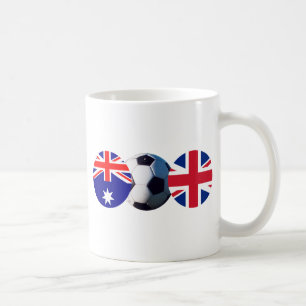 Fußball-Ball Australien & UK-Flagge The MUSEUM Zaz Kaffeetasse