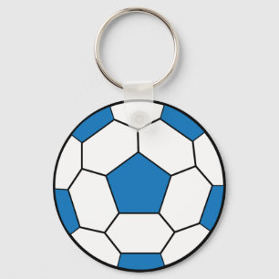 Fußball-Ball-Blau-Schlüsselanhänger Schlüsselanhänger