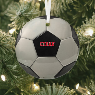 Fußball Ball Custom Tree Ornament Aus Glas