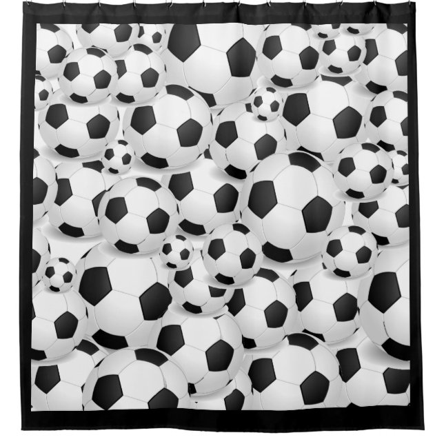 Fußball-Ball-Duschvorhang Duschvorhang (Vorderseite)