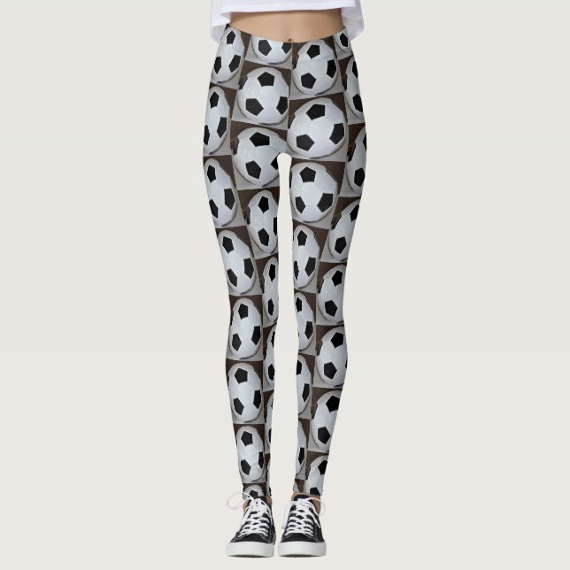 Fußball-Ball-Foto Leggings (Vorderseite)