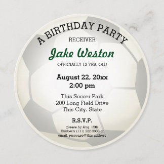 Fußball-Ball Geburtstagsparty Einladung