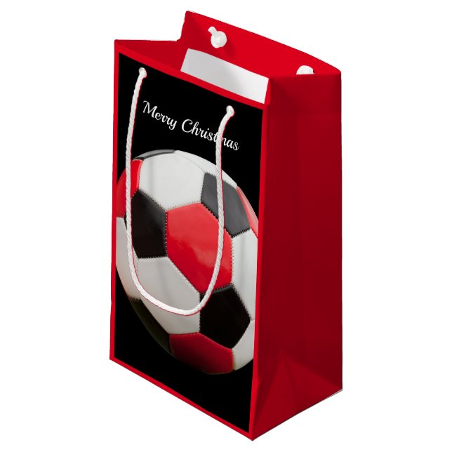 Fußball-Ball-Geschenktasche Kleine Geschenktüte (Vorderseite Schrägansicht)