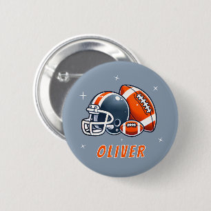 Fußball-Ball Helm Cartoon Geburtstagsparty Button