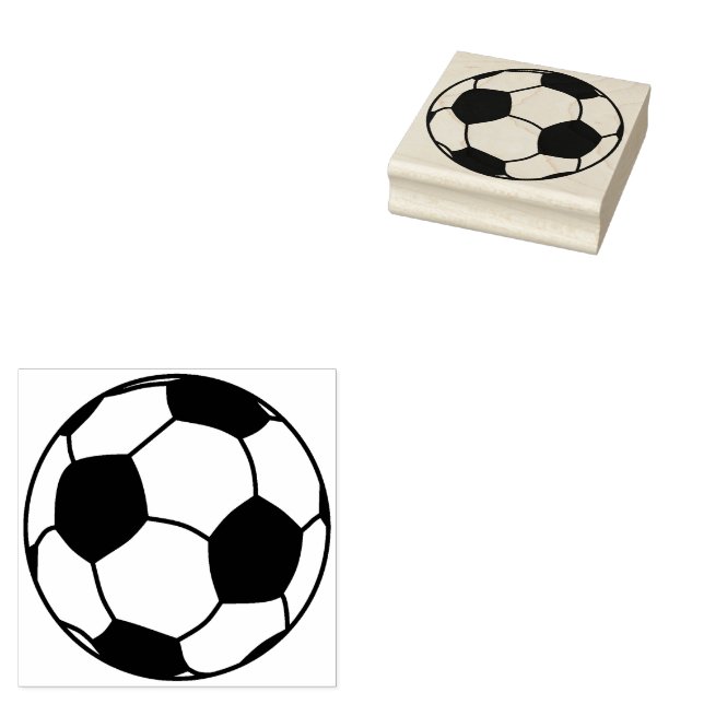 Fußball-Ball-Holzkunst-Briefmarke Gummistempel (Stempel)