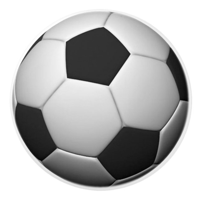 Fußball-Ball-Keramik Keramikknauf (Vorderseite)