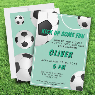 Fußball-Ball Kindergeburtstag Einladung