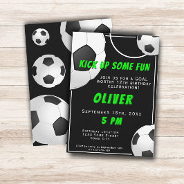 Fußball-Ball Kindergeburtstag Einladung