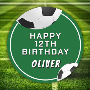 Fußball-Ball-Kindergeburtstag Runder Aufkleber