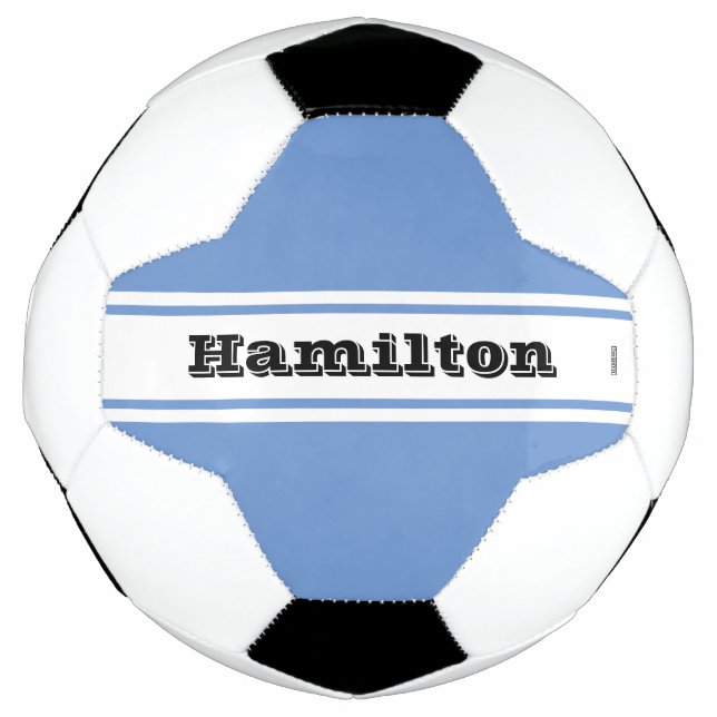 Fußball-Ball mit Namen in beliebiger Farbe HAMbyWG Fußball (Vorderseite)