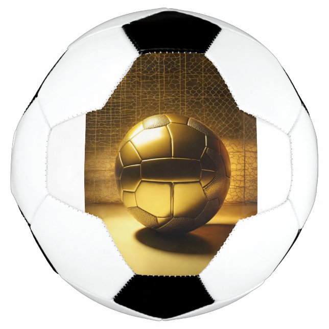 Fußball-Ball mit "Radiant Golden Design". Fußball (Vorderseite)
