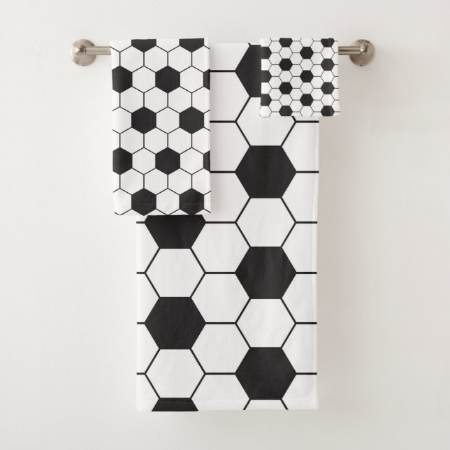 Fußball-Ball-Muster Badhandtuch Set (Insitu)