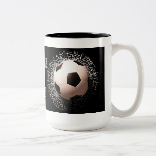 Fußball-Ball-Muster Kaffeemaschine Tasse (Rechts)