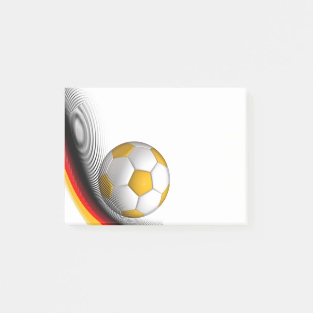 Fußball-Ball - Nachhinweise Post-it Klebezettel (Vorderseite)