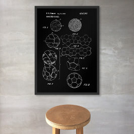 Fußball-Ball-Patentart Poster