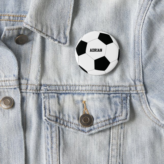 Fußball-Ball Personalisiert Button (Beispiel)