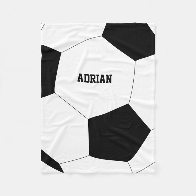 Fußball-Ball Personalisiert Fleecedecke (Vorderseite)
