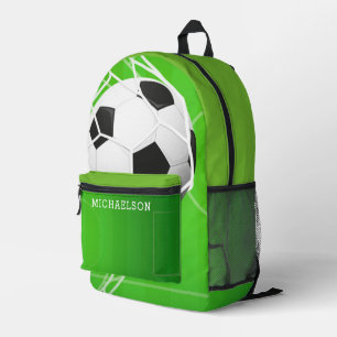 Fußball-Ball Personalisiert grün Bedruckter Rucksack
