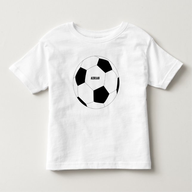 Fußball-Ball Personalisiert Kleinkind T-shirt (Vorderseite)