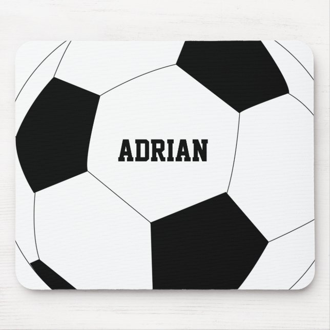 Fußball-Ball Personalisiert Mousepad (Vorne)