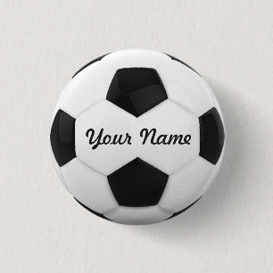 Fußball-Ball-personalisierter Name Button