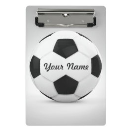 Fußball-Ball-personalisierter Name Mini Klemmbrett