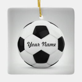 Fußball-Ball-personalisierter Namensdekor Keramikornament