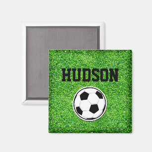 Fußball-Ball-Player NAME Green Grass Sports Fan Magnet