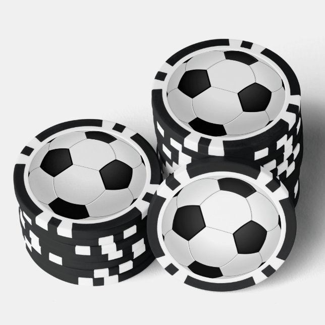Fußball-Ball Poker Chips Fußball-Geschenk (Stapel)