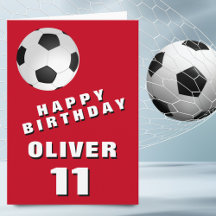 Fußball Ball Red Boy Happy Birthday