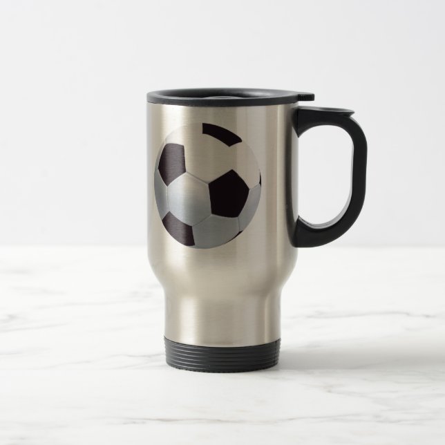 Fußball-Ball-Reise-Tasse Reisebecher (Rechts)