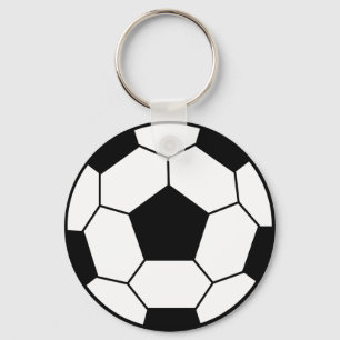 Fußball-Ball-Schwarz-Schlüsselanhänger Schlüsselanhänger