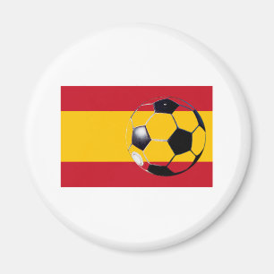 Fußball-Ball Spanien Flag2 Das MUSEUM Zazzle Gesch Magnet
