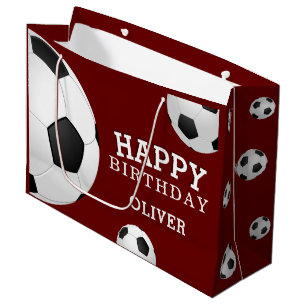 Fußball-Ball Sport-Happy Geburtstag Name Große Geschenktüte