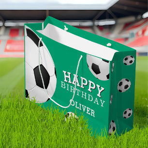 Fußball-Ball Sport-Happy Geburtstag Name Große Geschenktüte