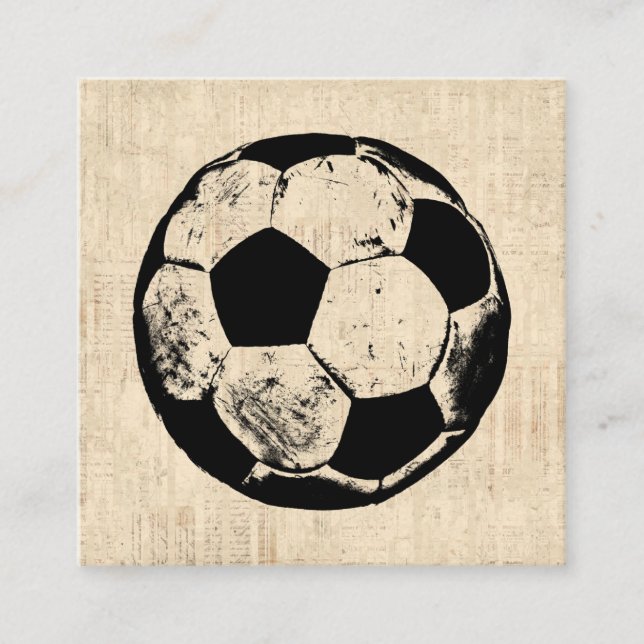 Fußball Ball Sportart Vintages Fußball Begleitkarte (Vorderseite)