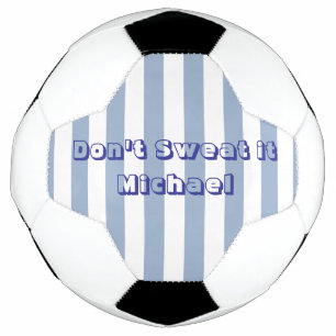 Fußball Ball Streifen Blau & Weiß Ball