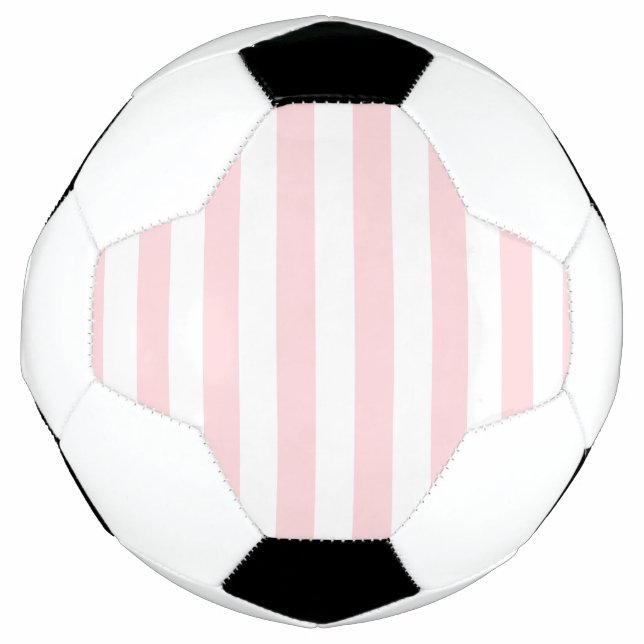 Fußball Ball Streifen Pink & White Ball (Vorderseite)
